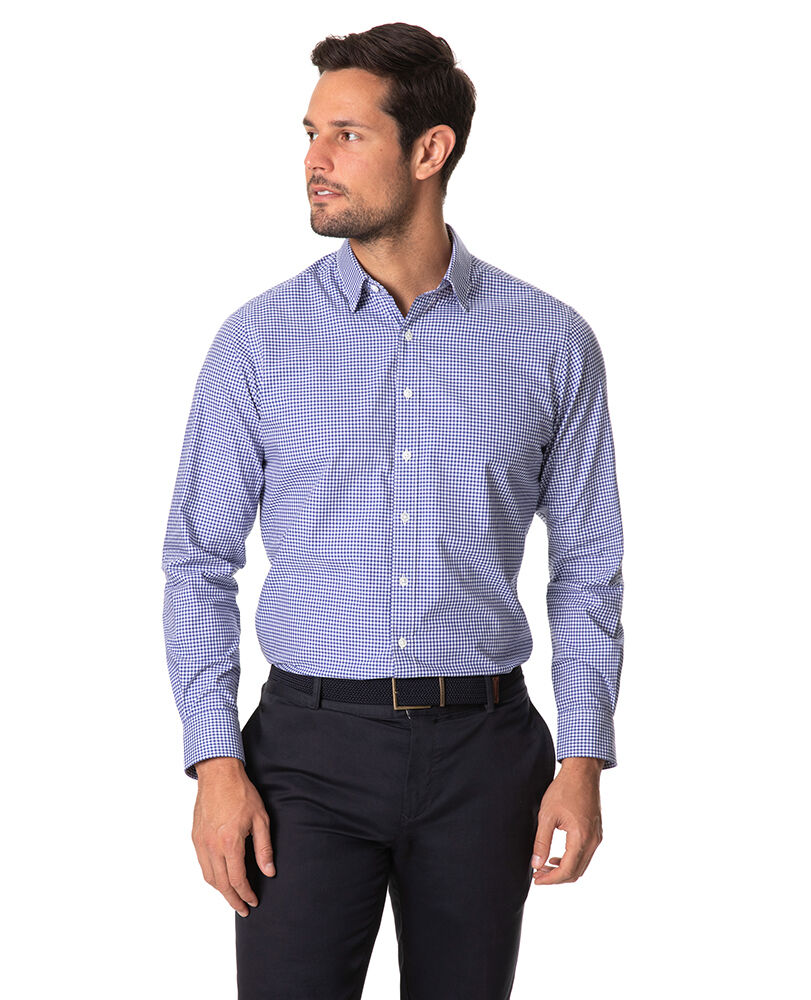 Montello Sports Fit Shirt, ROYAL, Front