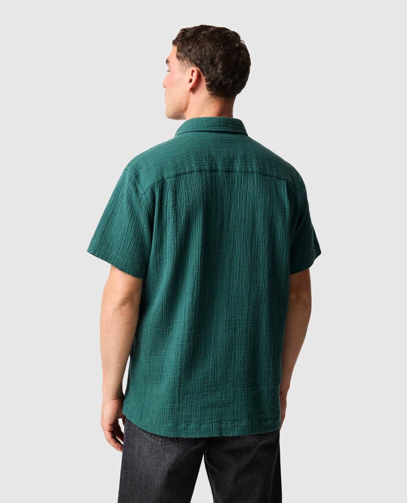 Adams Flat Shirt, BOTTLE GREEN, Back