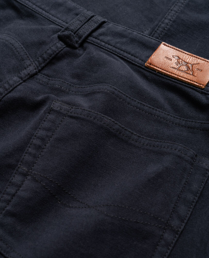 Albury Moleskin Straight Jean, NAVY, Detail 2