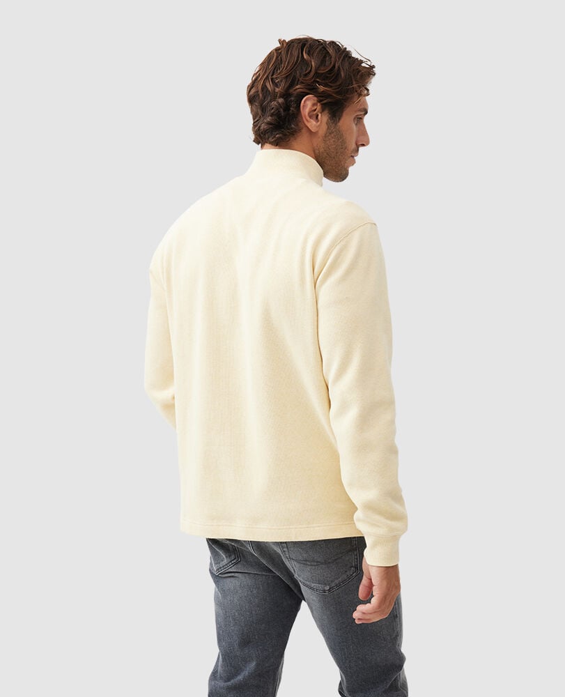 Alton Ave 1/4 Zip Sweatshirt, LEMON, Back