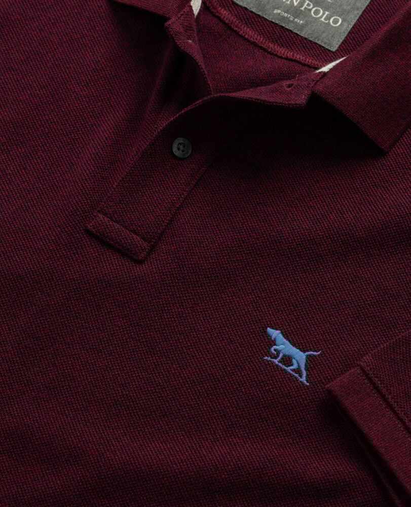 The Gunn Sports Fit Polo, GARNET, Detail 2