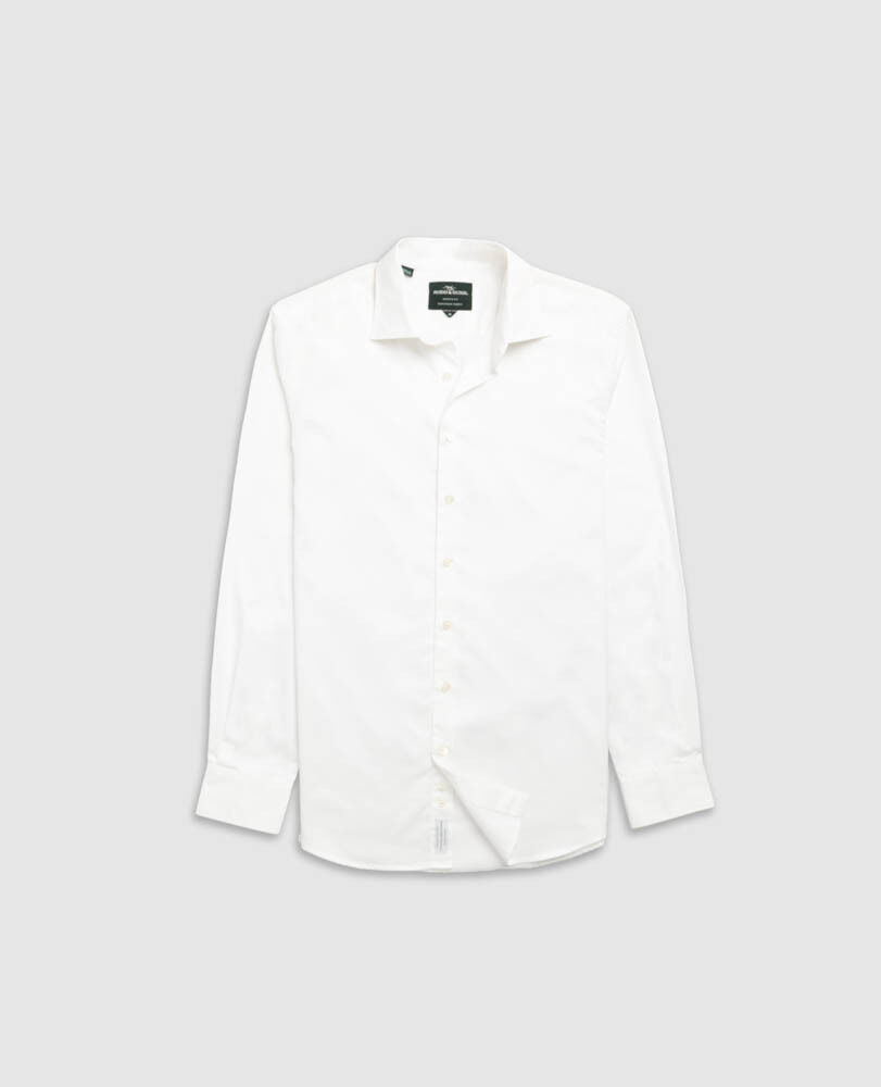 Freshford Sports Fit Shirt, SNOW, Flat Lay