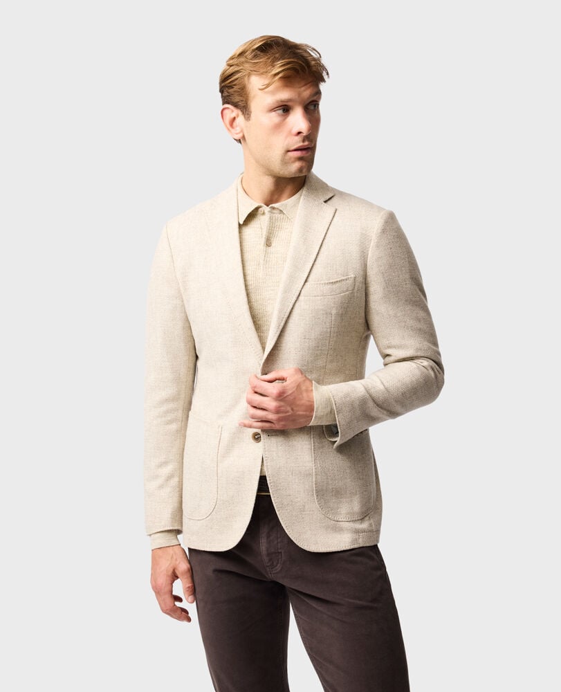 Mt Mason Sports Fit Jacket, MACADAMIA, Front