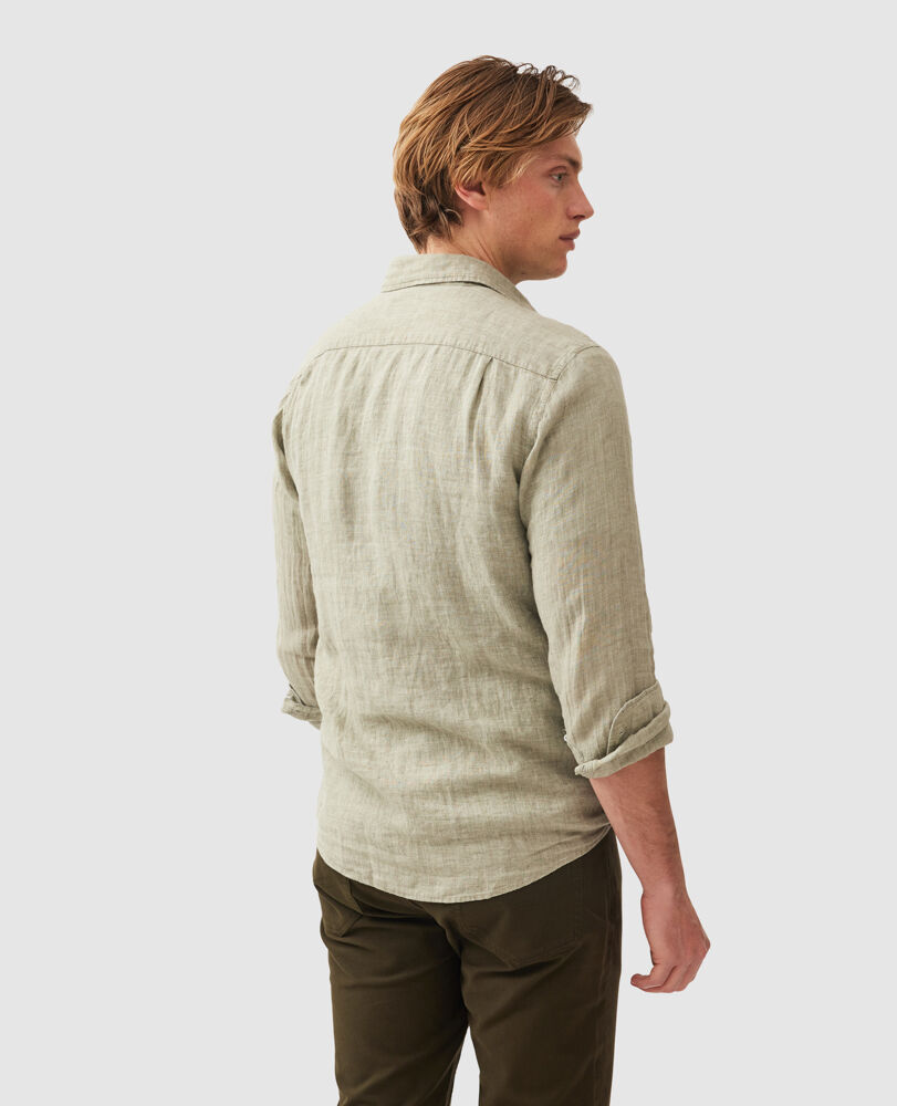 Coromandel Sports Fit Shirt, SAGE GREY, Back