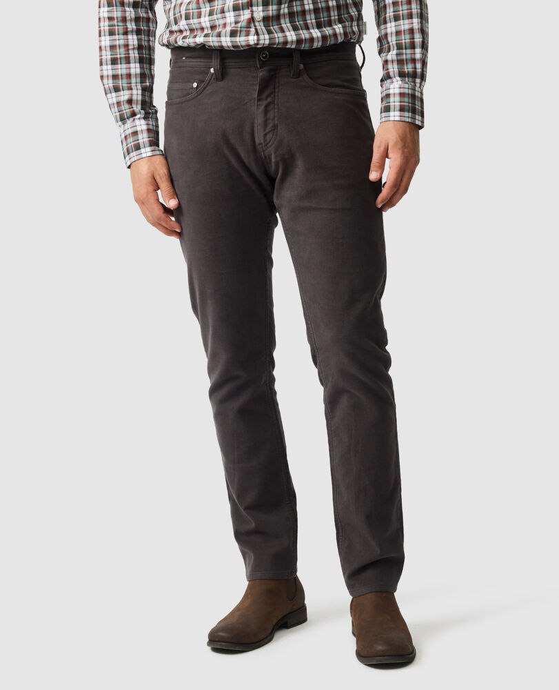 Gerade Straight Moleskin-Jeans Albury, FOSSIL, Front