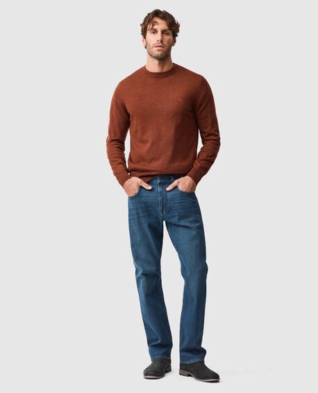 Kurow Relaxed Fit Italian Denim, MID BLUE