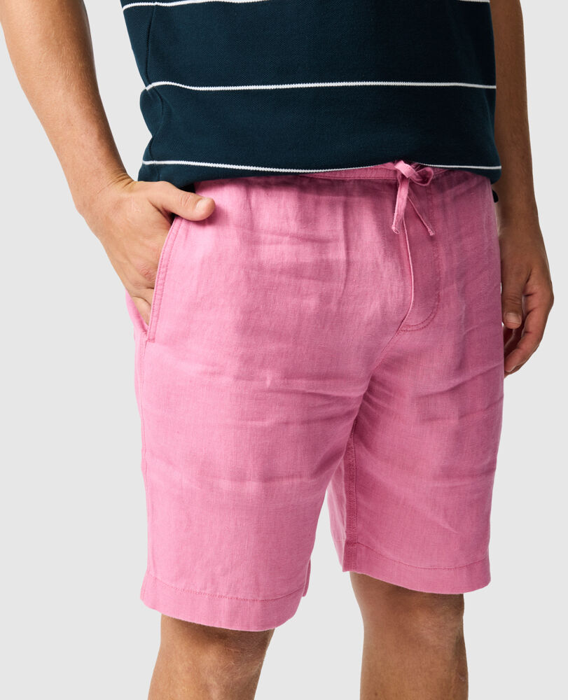 Linen 9" Resort Short, GERANIUM, Detail 3