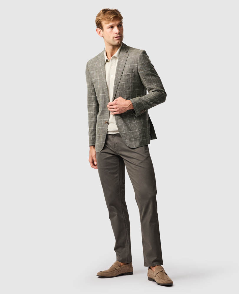 Karaka Point Sports Fit Jacket, KELP, Off Front