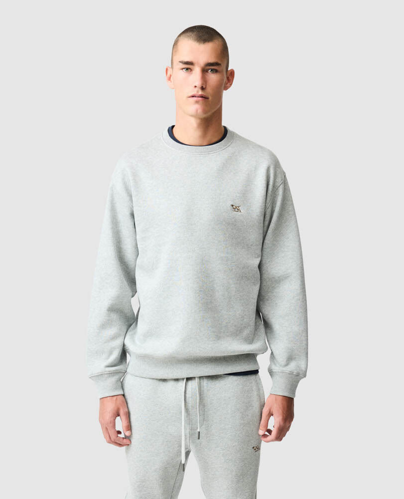 Otago Crew Neck Sweat, SLATE, Front