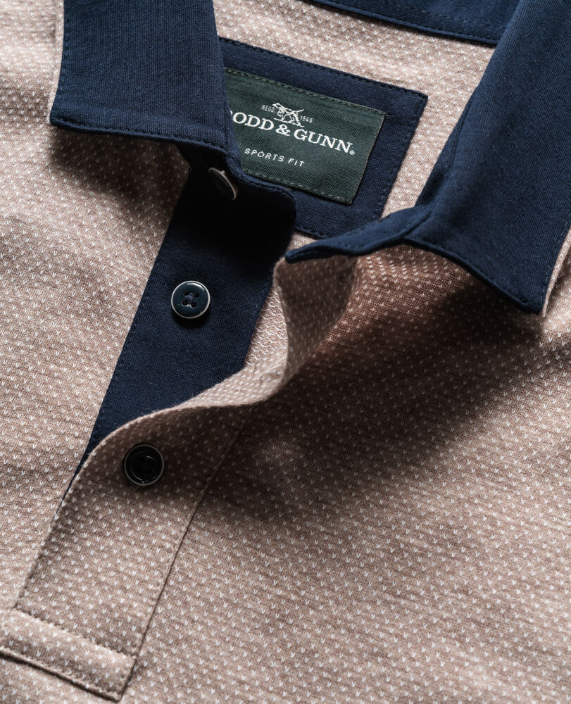 Stanley Point Sports Fit Polo, MOCHA, Detail 2