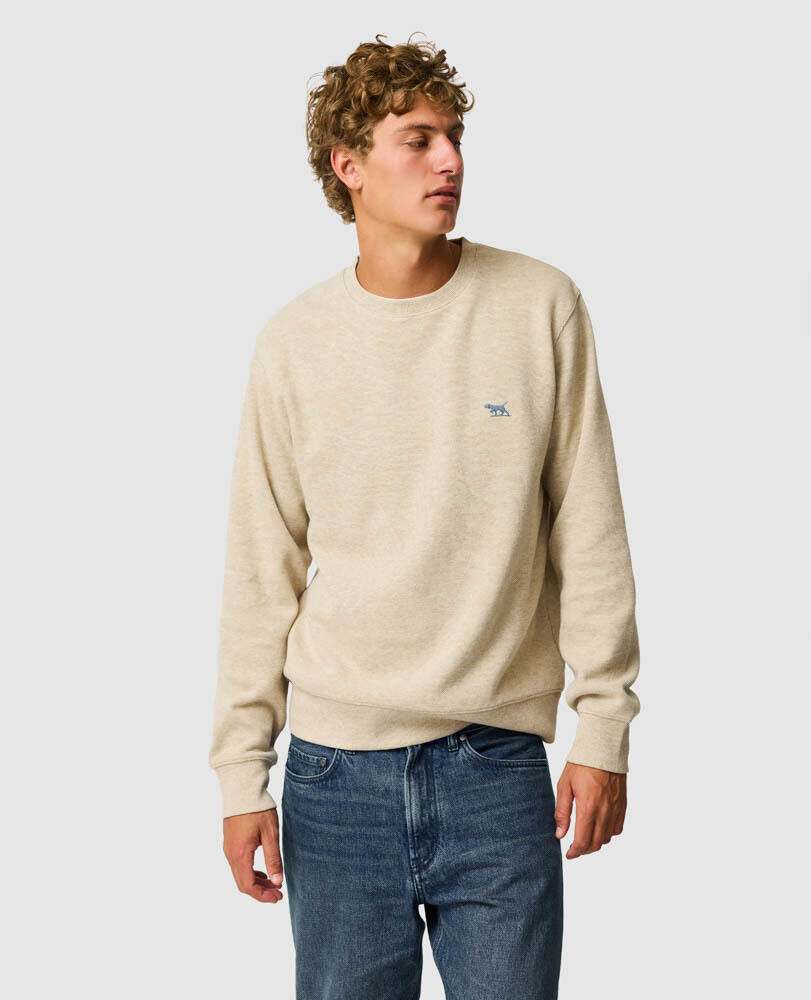 Gunn Pullover mit Rundhalsausschnitt, HAFER, Front