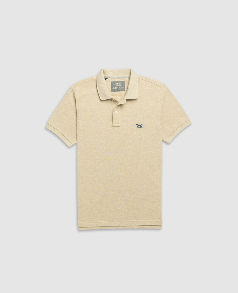 The Gunn Sports Fit Polo, OAT, Flat Lay