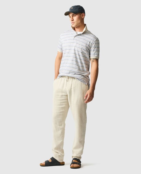 Somes Island Sports Fit Polo, NATURAL