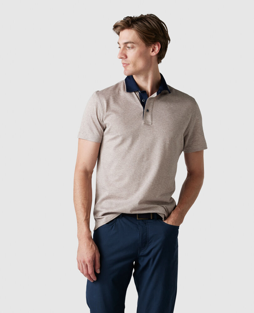 Stanley Point Sports Fit Polo, MOCHA, Front