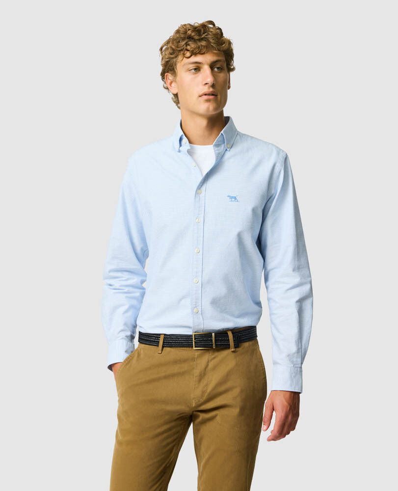 Gunn Oxford 2 Sports Fit Shirt, BLEU POUDRE, Front