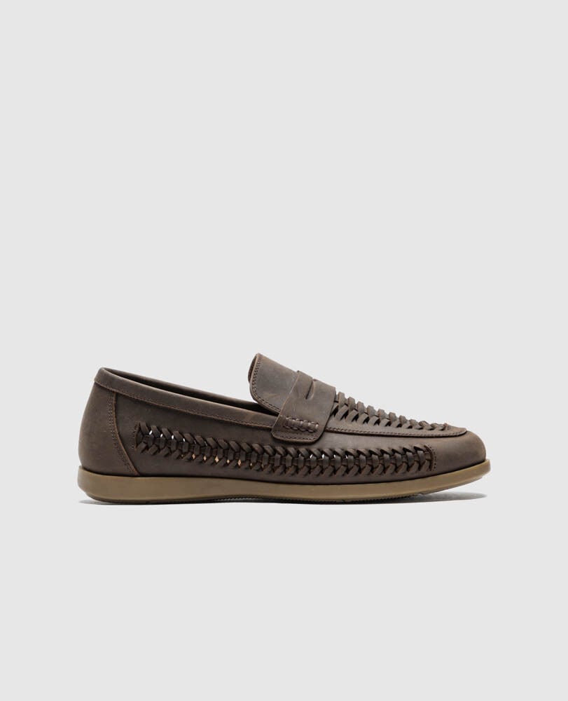 Gisborne Huarache Slip On, CHOCOLATE, Front