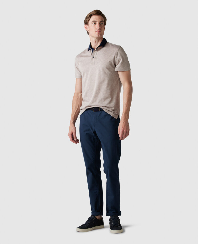 Stanley Point Sports Fit Polo, MOCHA, Off Front
