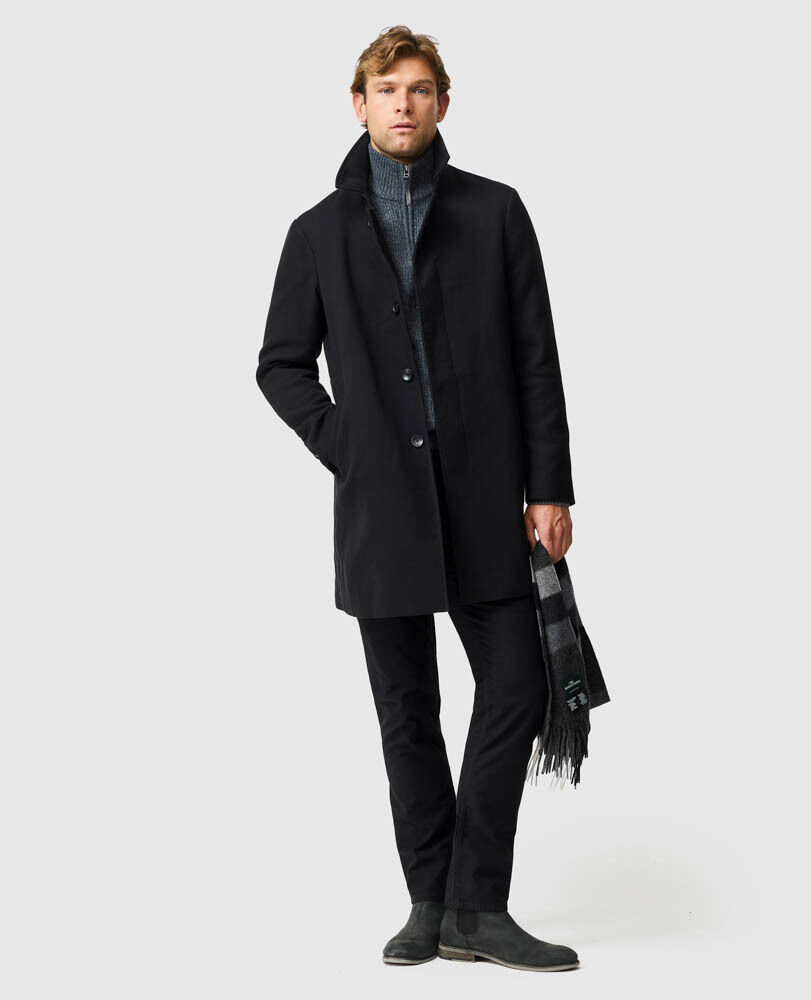 Taranaki Coat, ONYX, Off Front