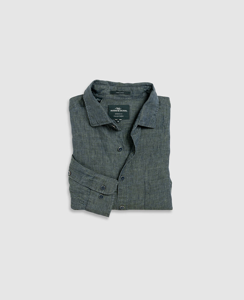 Chemise slim en lin Coromandel, CENDRE, Flat Lay