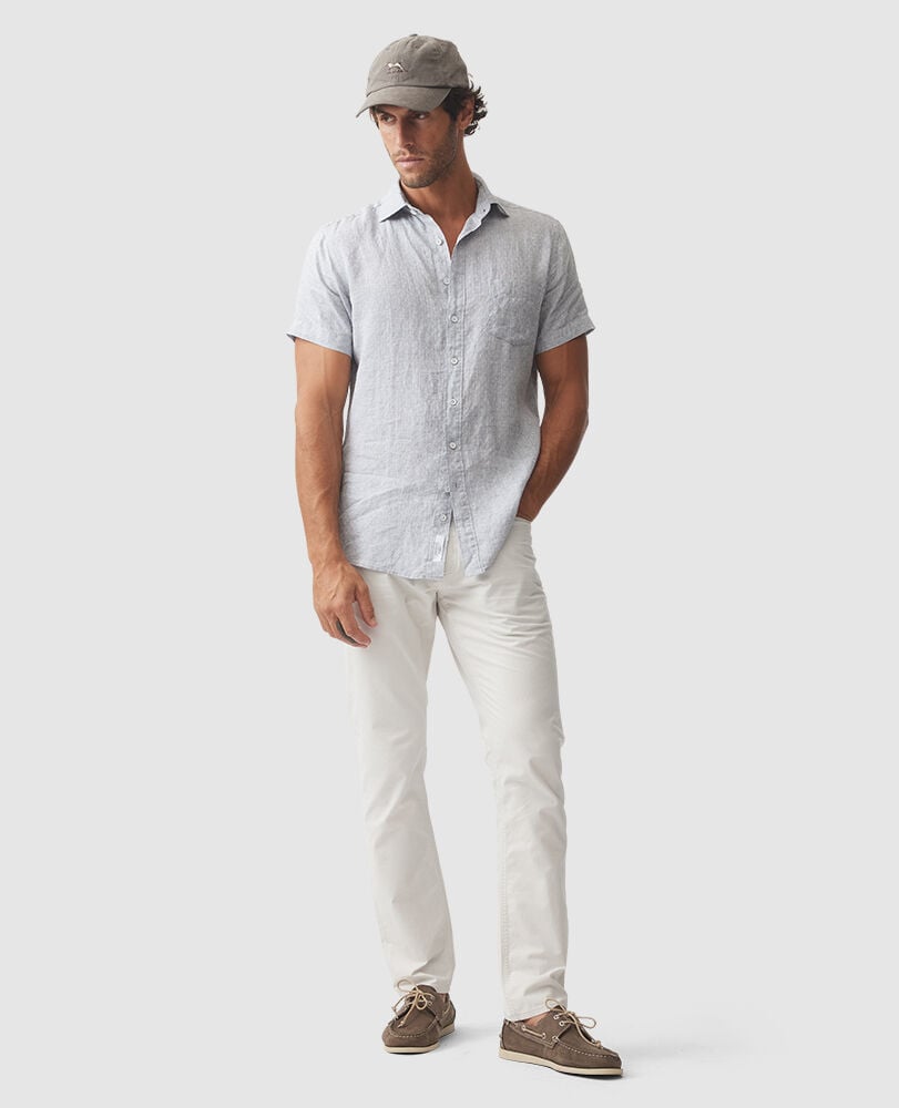 Jeans Gunn mit geradem Bein, KOKOSNUSS, Off Front