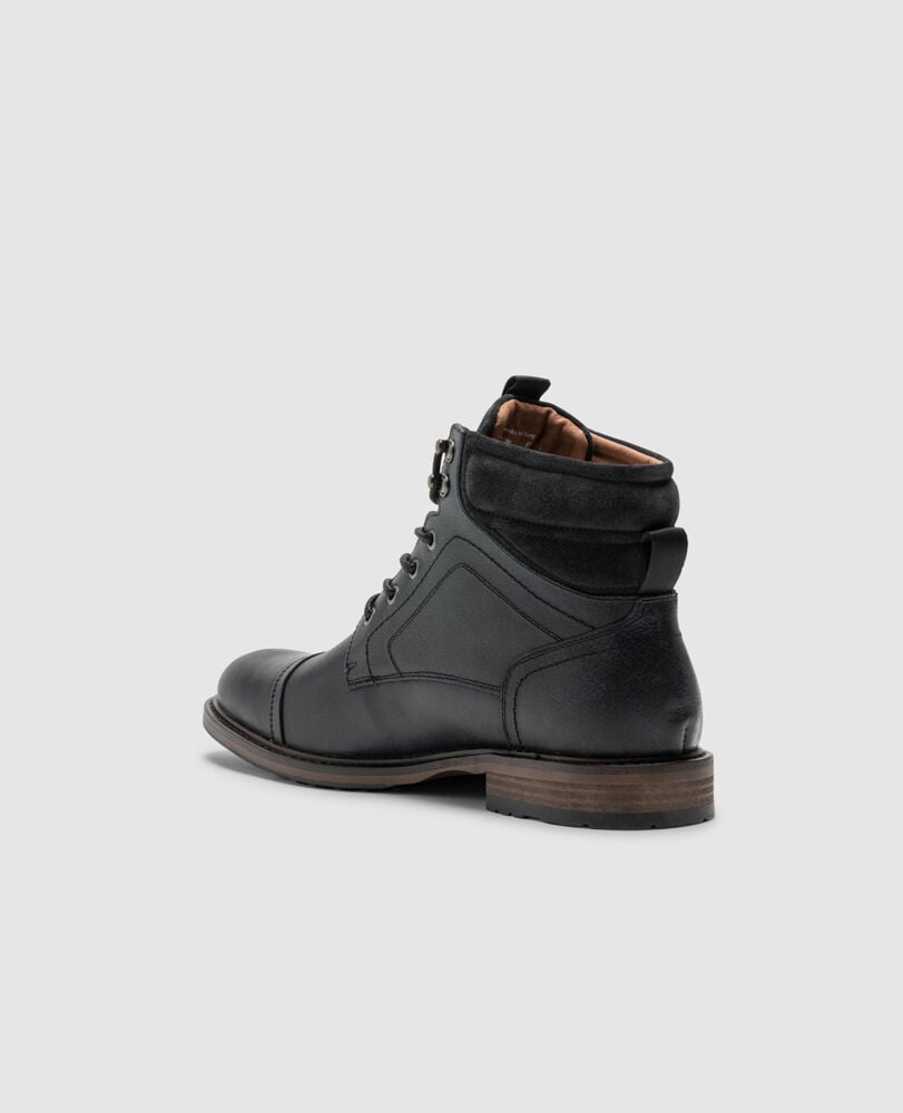 Dunedin Military Boot, ONYX WASH, Flat Lay