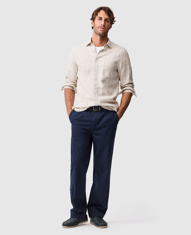 Coromandel Sports Fit Shirt, OATMEAL, Off Front