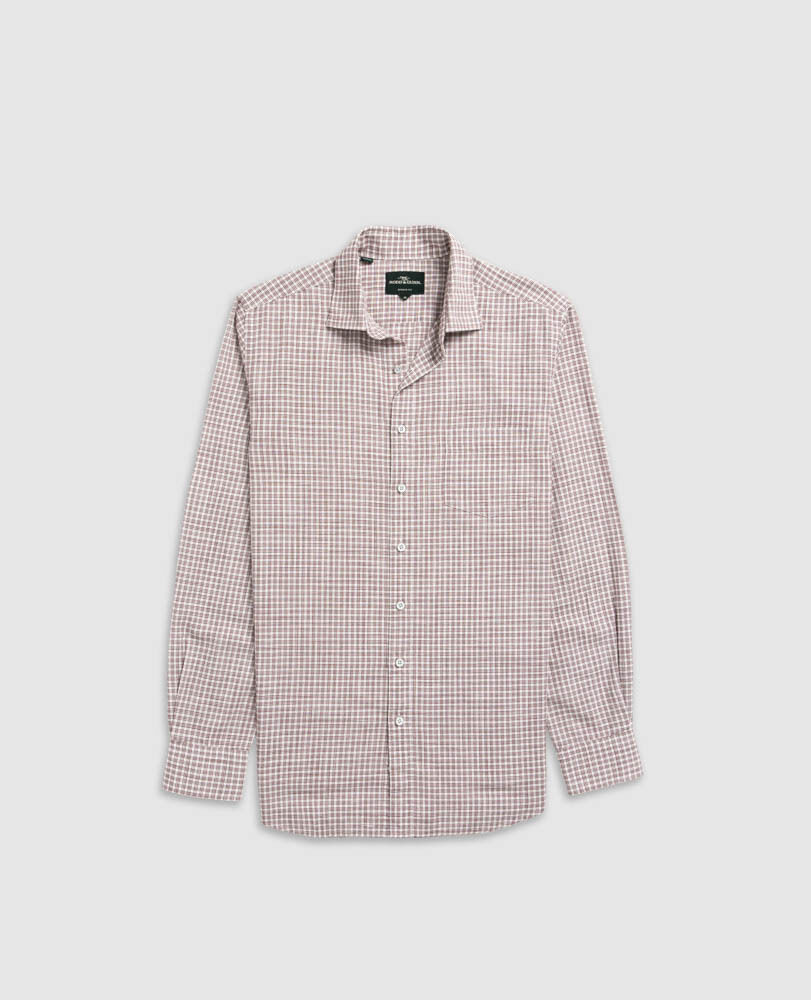 Henley Hill Sports Fit Shirt, MERLOT, Flat Lay