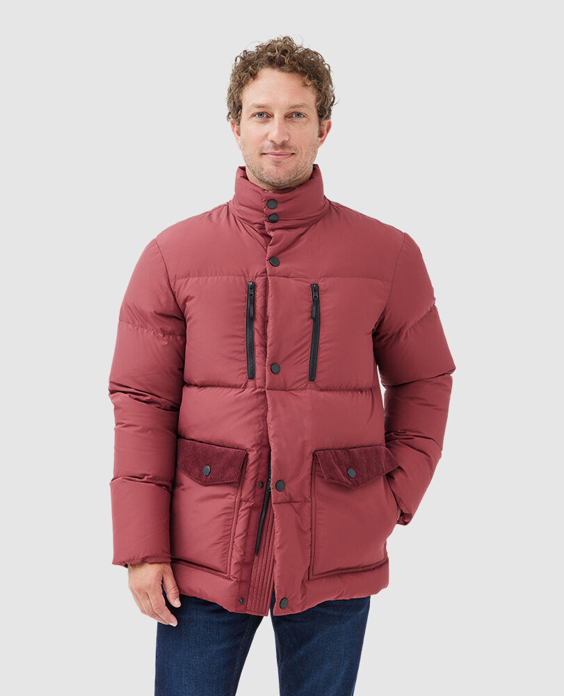 Ohau Down Jacket · Garnet ME, GARNET, Front