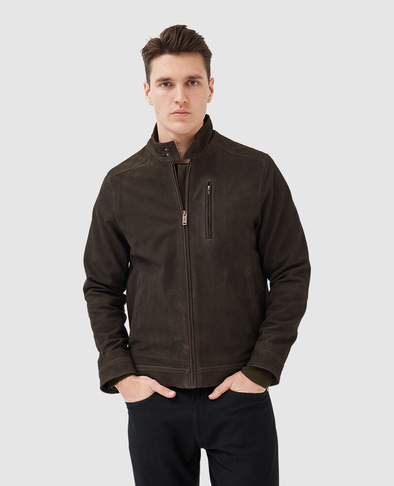 Portobello Leather Jacket, CAROB, Front
