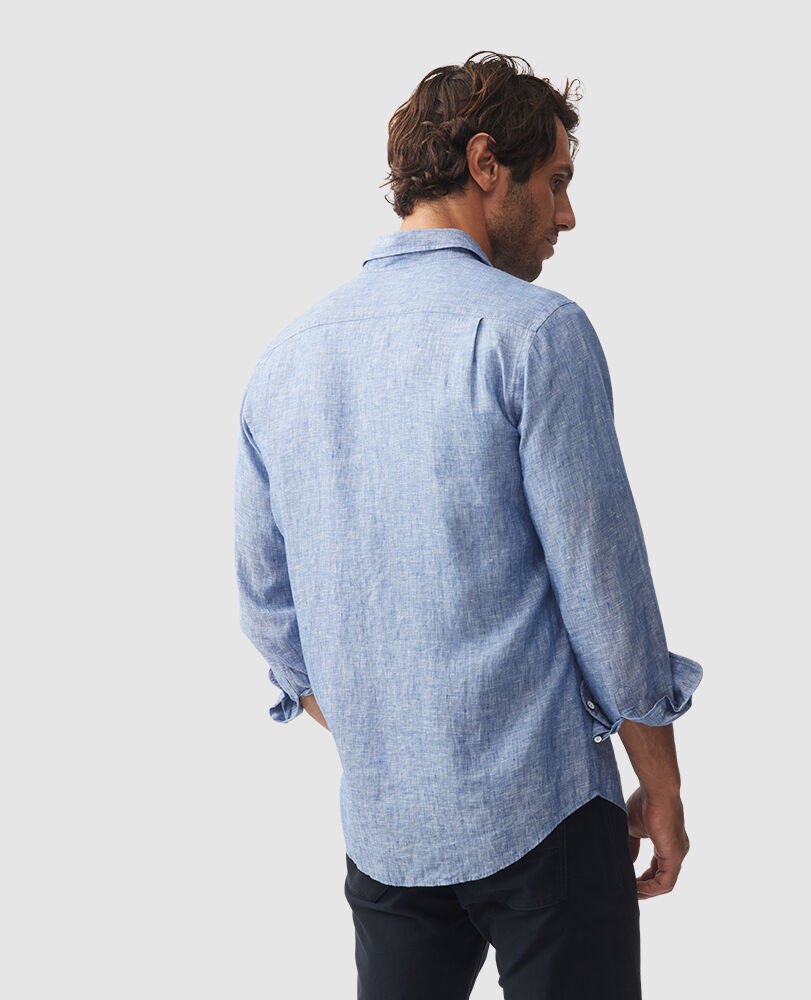 Chemise slim Seaford, DENIM, Back