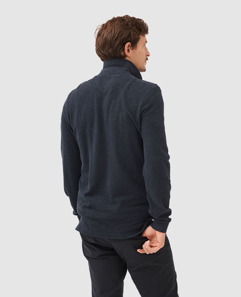 Polo manches longues gunn, MARINE, Back