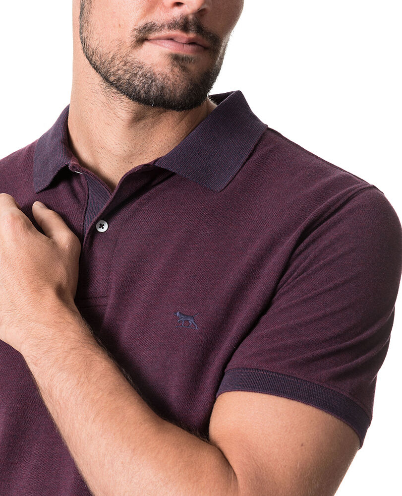New Haven Sports Fit Polo, MAGENTA, Detail 2