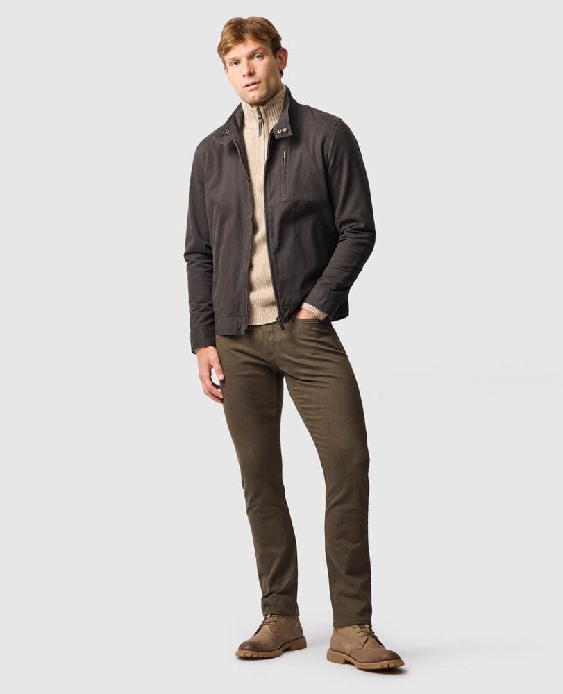 Motion Melange Straight Fit Jean, NUTMEG, Off Front
