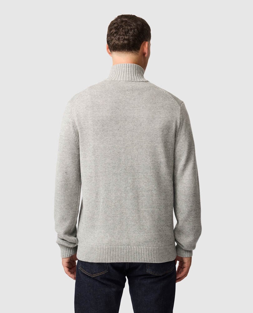 Merrick Bay 1/4 Zip Knit, MARBLE, Back
