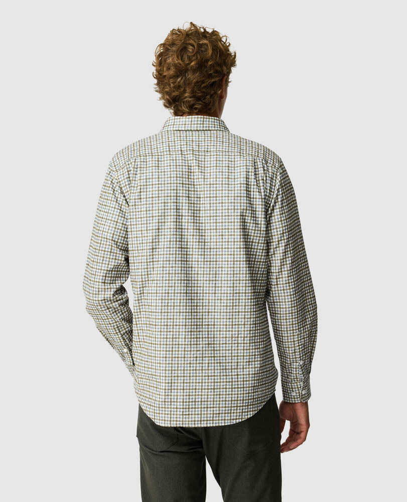 Gledknowe Sports Fit Shirt, OLIVE, Back