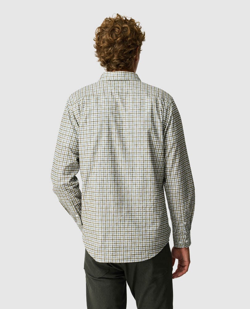 Gledknowe Sports Fit Shirt, OLIV, Back
