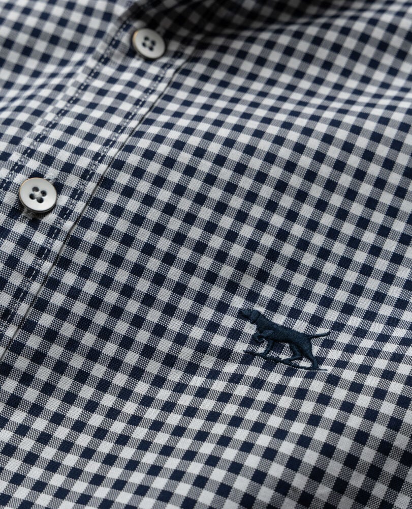 Oxford Bayshore Gingham Sports Fit Shirt, INK, Detail 2