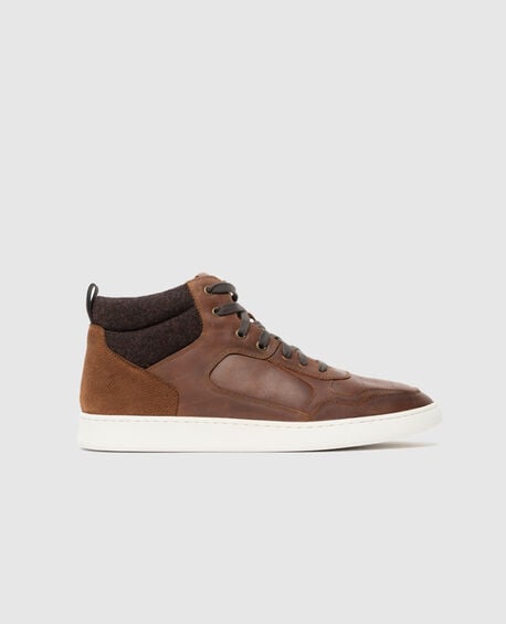 Suffolk Hi Top Sneaker, COFFEE