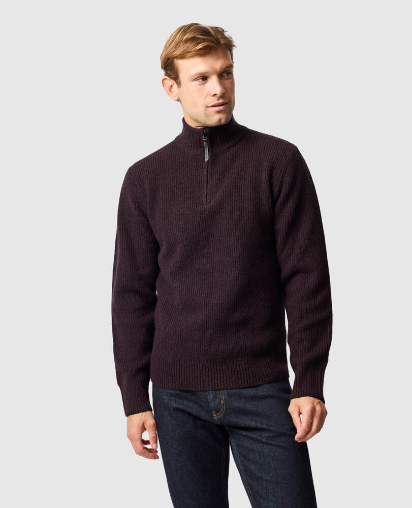 Robbies Road Knit, BLACK FIG, Front