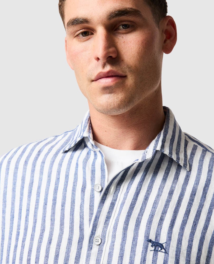 Seadown Sports Fit Shirt, FRENCH NAVY, Flat Lay