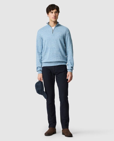 Fortrose 1/4 Zip Knit, OCEAN