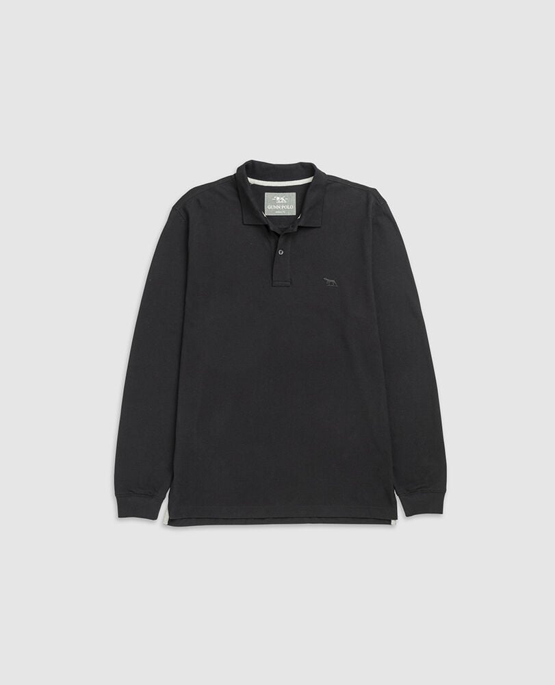 Long Sleeve Original Fit Gunn Polo, ONYX, Flat Lay