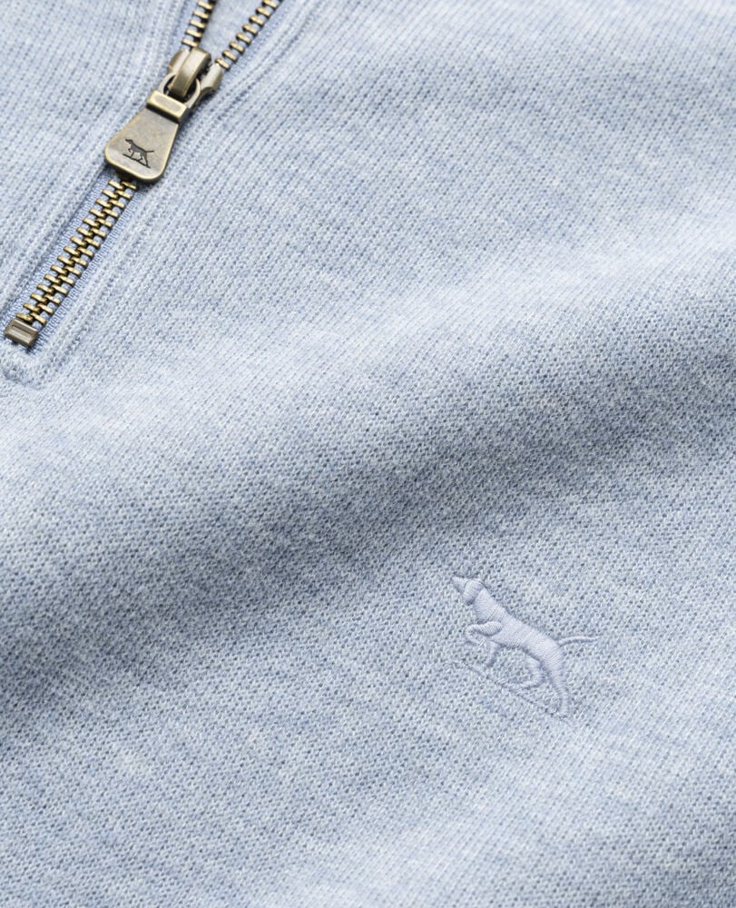 Alton Ave 1/4 Zip Sweat, SEA BREEZE, Detail 2
