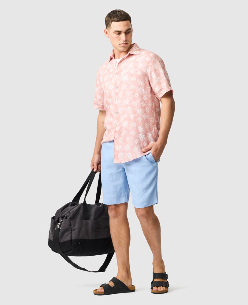 Linen 9" Resort Short, CHAMBRAY, Off Front