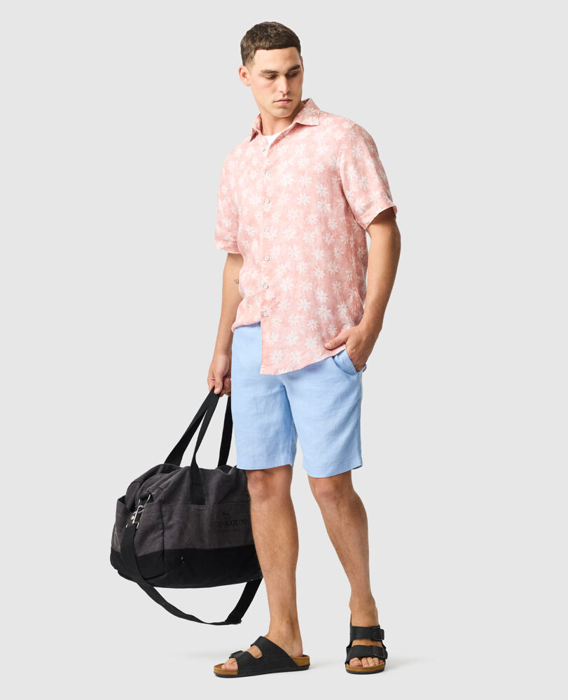 Linen 9" Resort Short, CHAMBRAY, Off Front