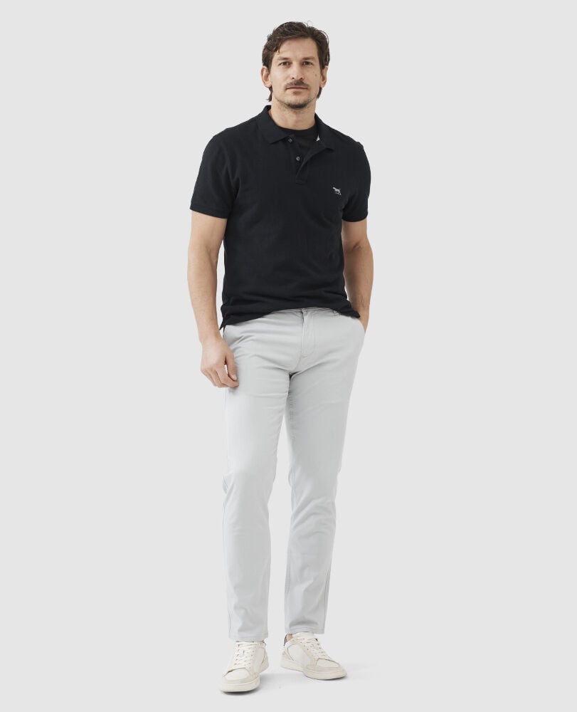 The Gunn Sports Fit Polo, ONYX, Off Front