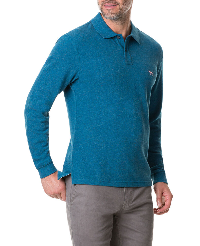 Gunn L/S Polo, STORM, Back