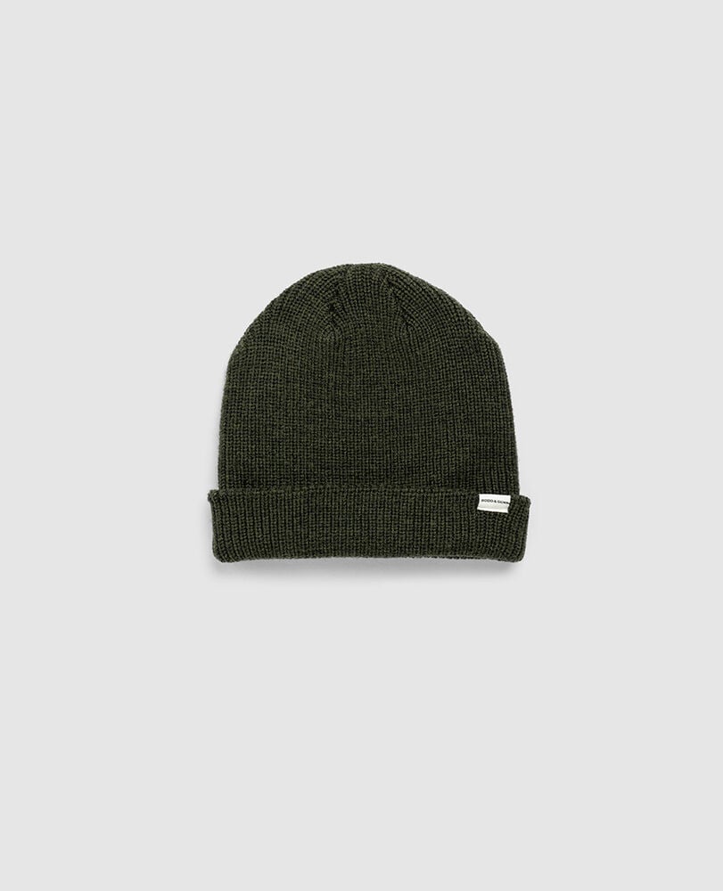 Gunn Beanie, BURNT OLIVE, Off Front