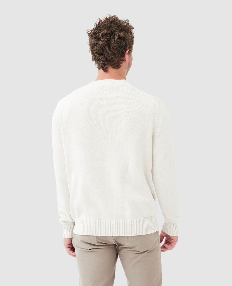 Gunn Crew Knit, NATURAL, Back