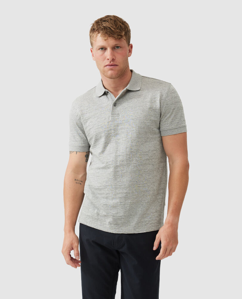 Banks Road Sports Fit Polo · Smoke LG, SMOKE, Front